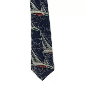 POLO RALPH LAUREN Men Silk Tie Yacht Club Navy